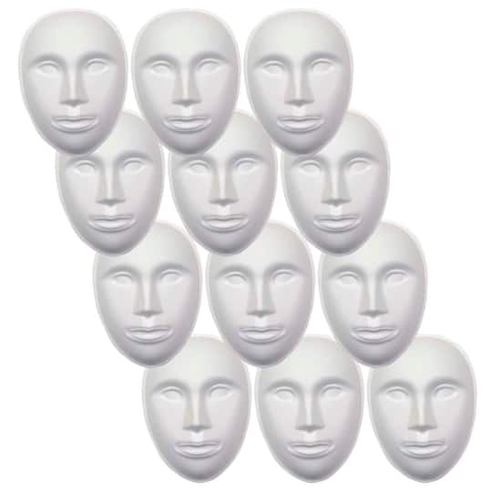 Creativity Street&#xAE; 8&#x22; Paperboard Mask Face, 12ct.